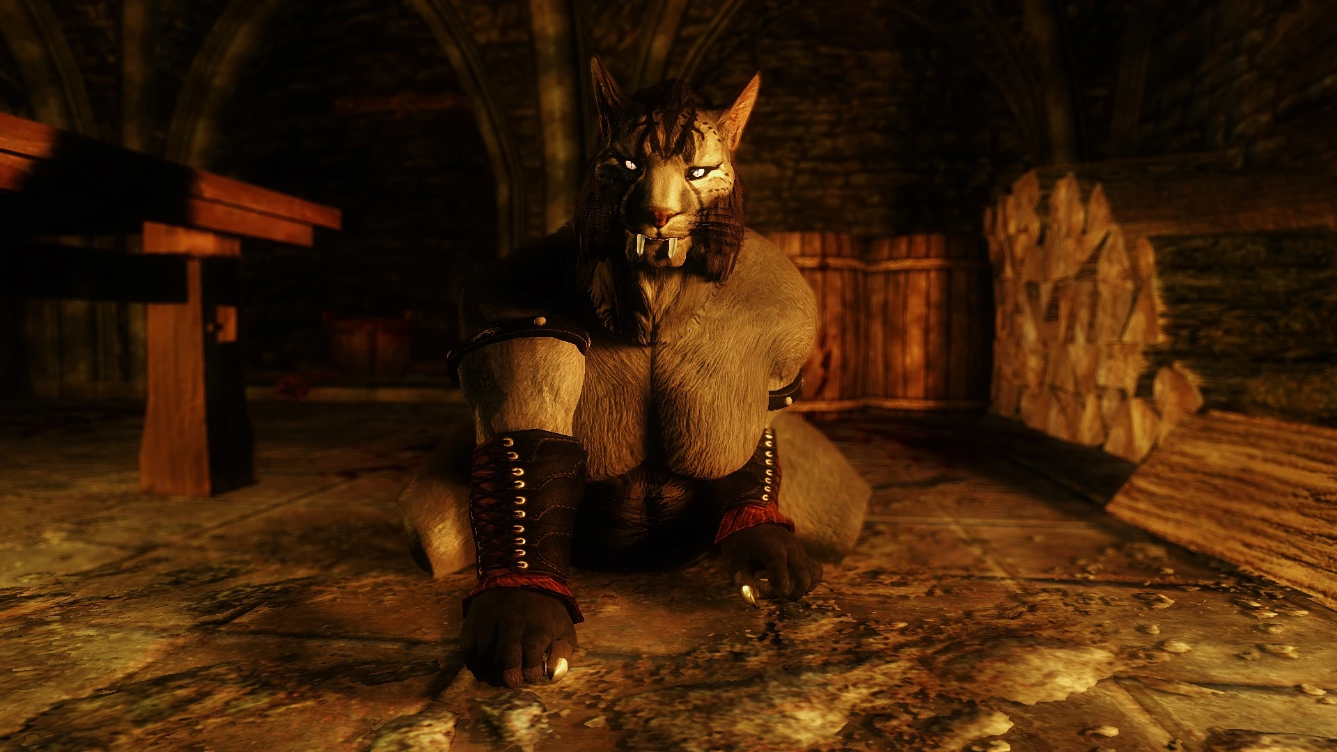 Girl Animated Gif Argonian Bent Over Bouncing Breasts