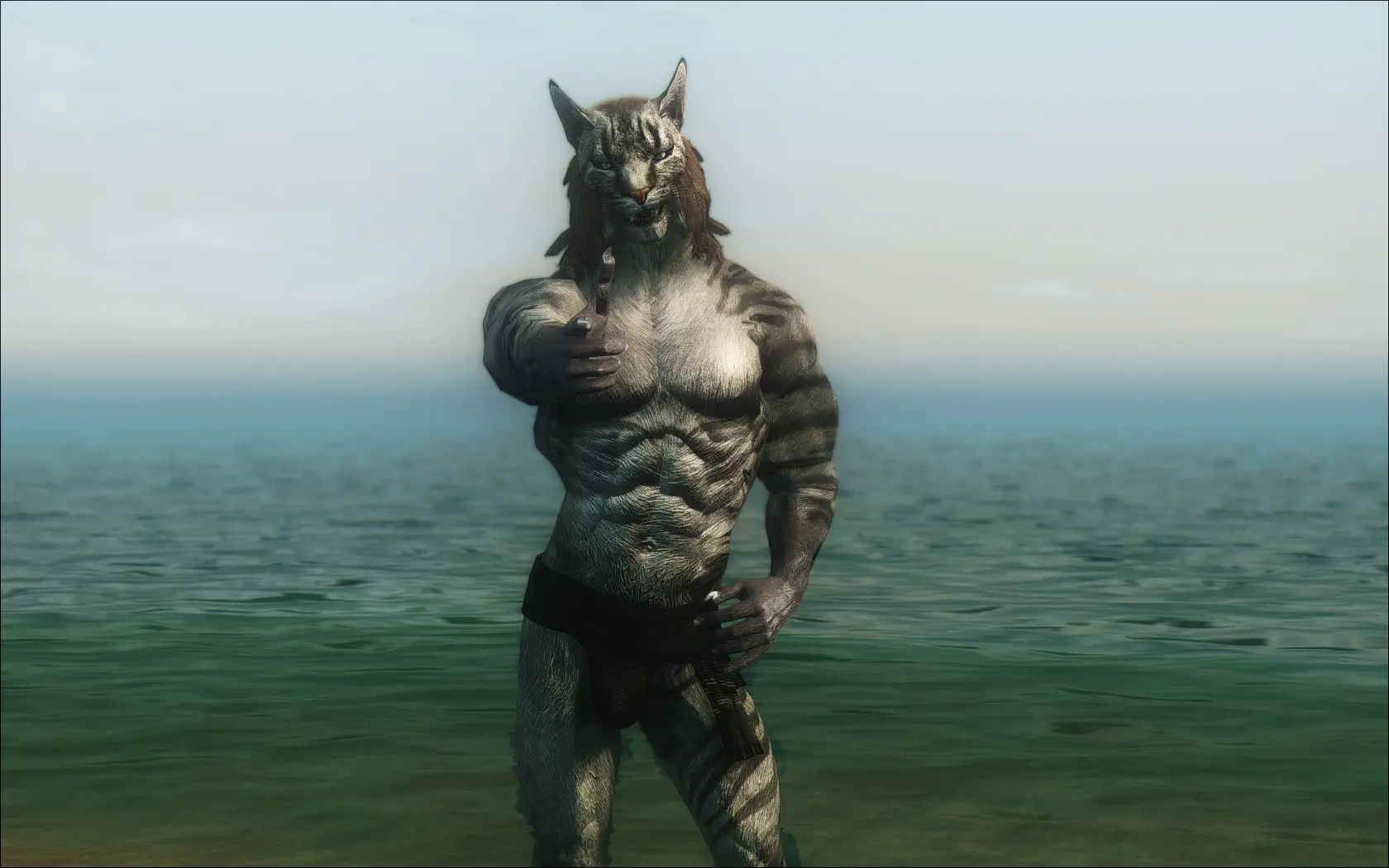 Muscular Khajiit Textures And Skeleton At Skyrim Nexus Mods And Community