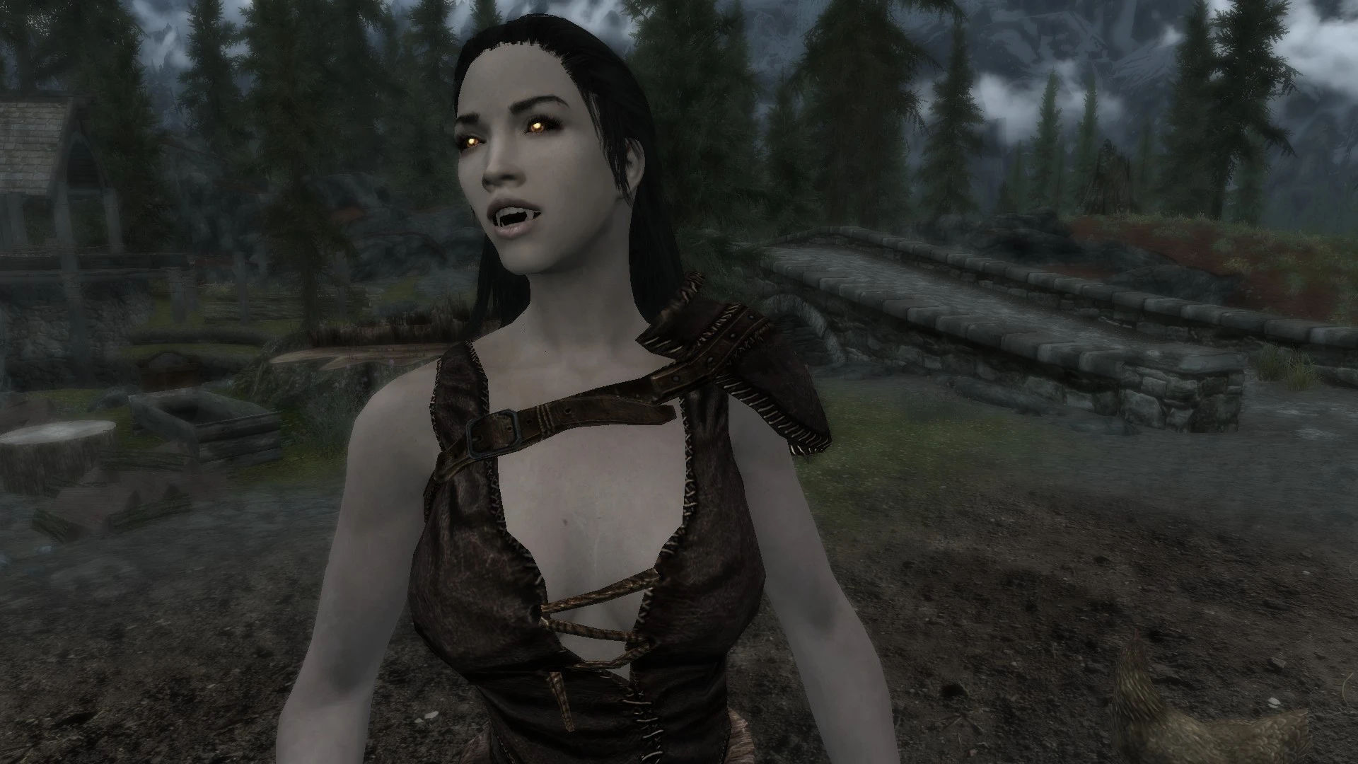 Sexy skyrim vampire tries command frost