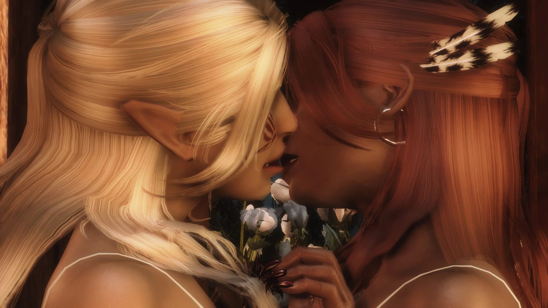 Vrconk threesome with sexy blonde elves