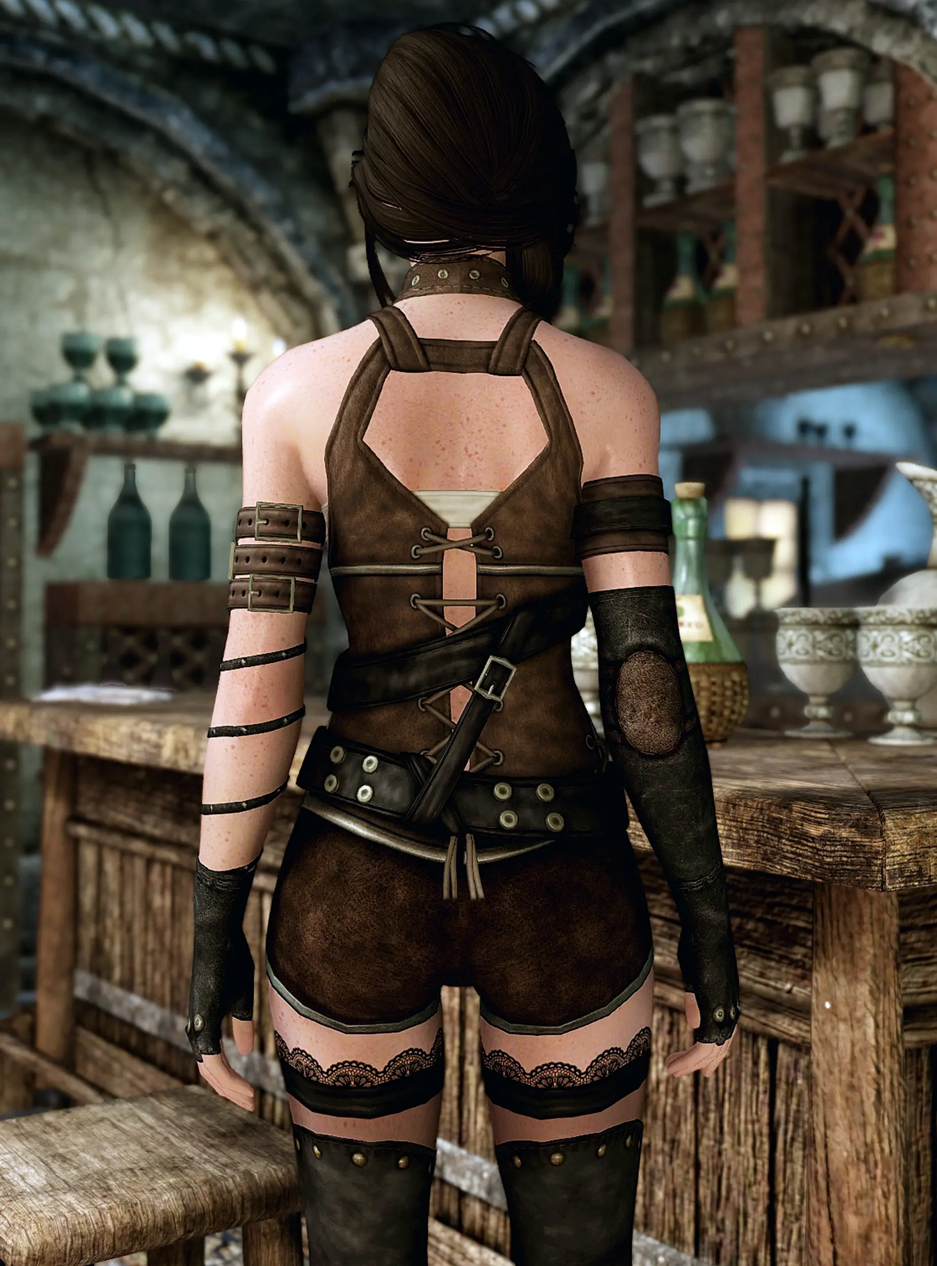 Colovian Leather Armor And Outfit Unp Cbbe By Xtudo At Skyrim Nexus