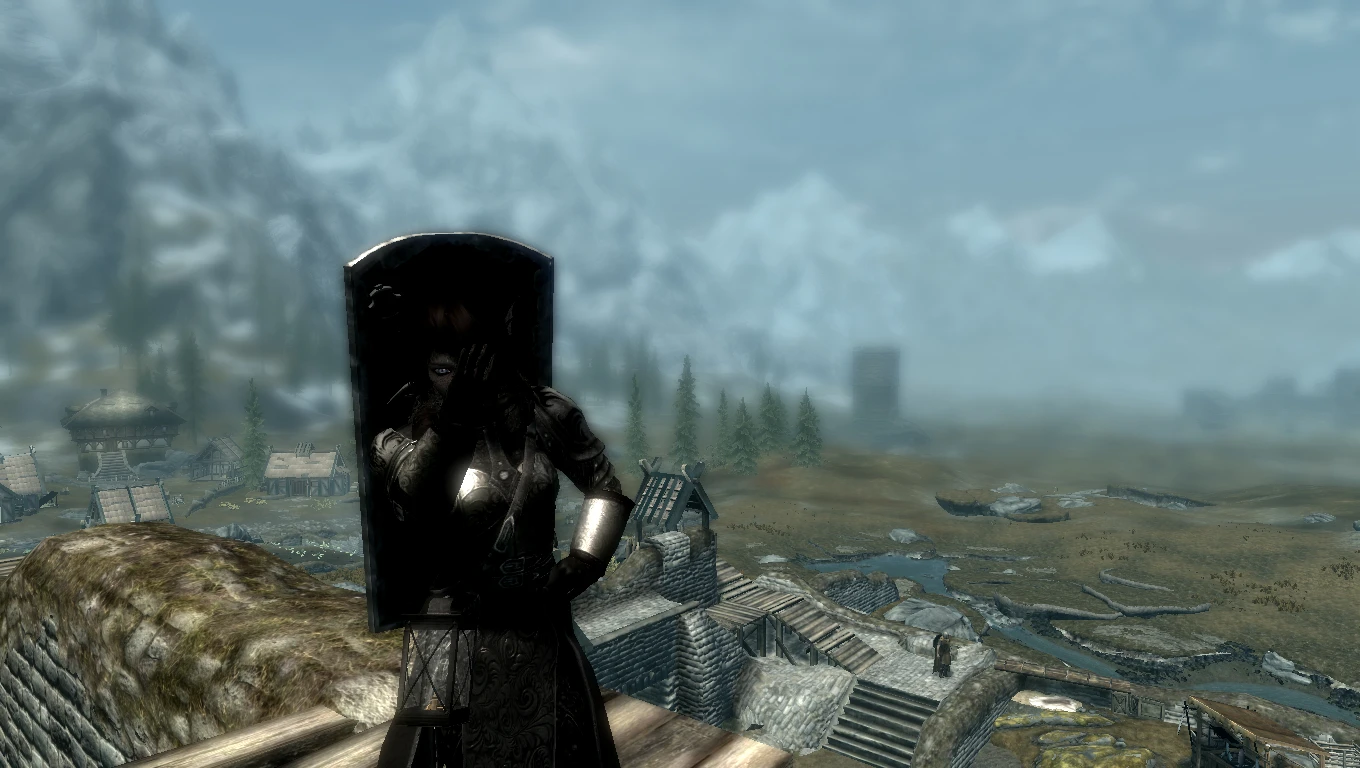 Imperial Iron And Black Iron Greatshield Dsr Patch At Skyrim Nexus