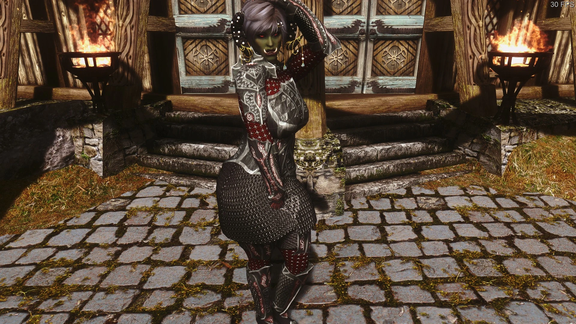 Weird Daedric Armor With Cbbe Bodyslide At Skyrim Nexus Mods And