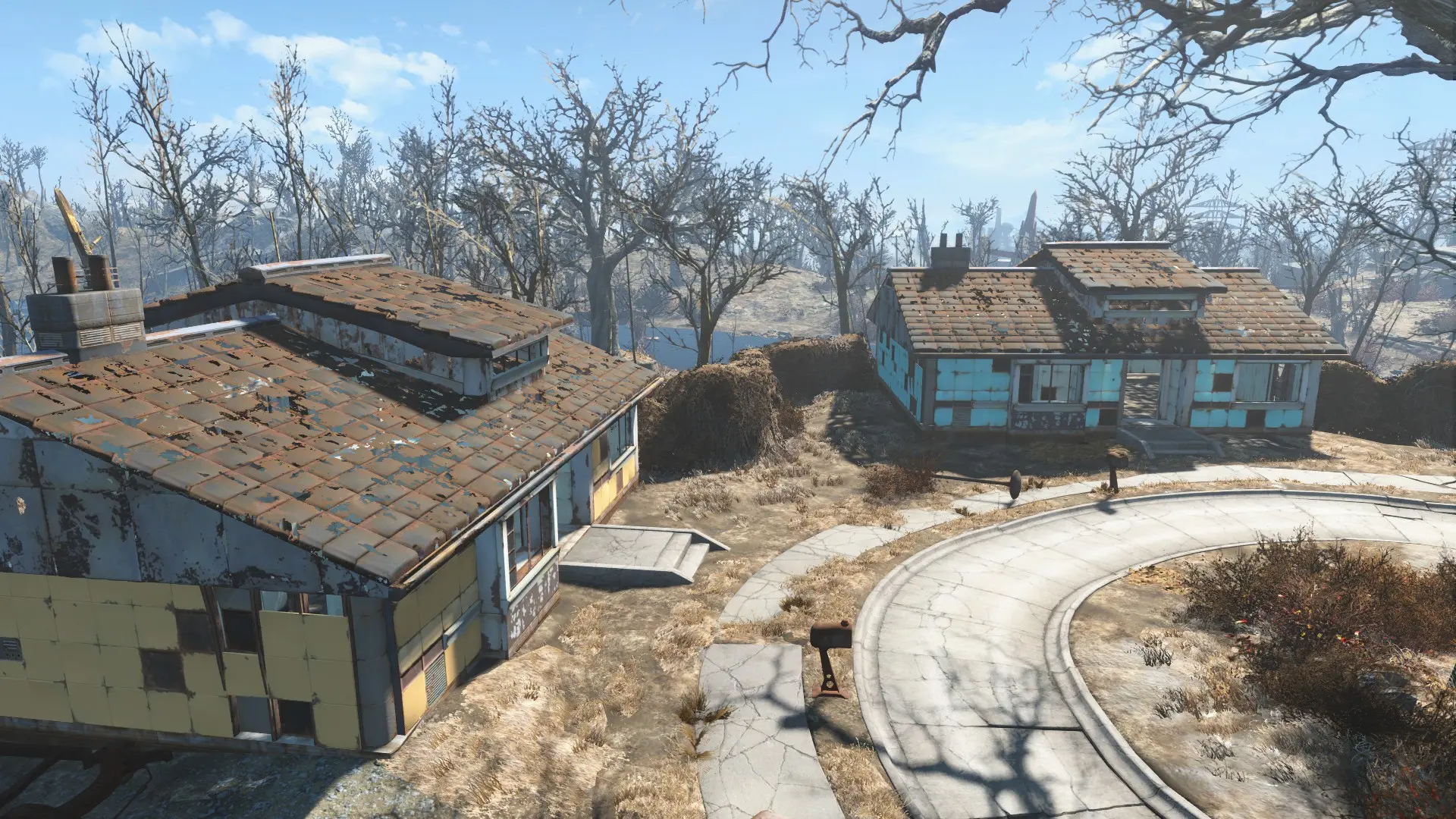 Sanctuary Modern Recidences Rebuild With Repaired Roofs At Fallout 4