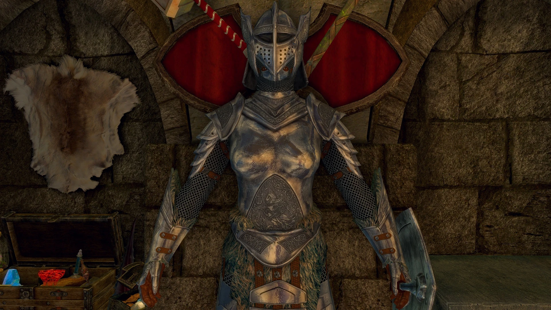 SPOA Silver Knight Armor SE At Skyrim Special Edition Nexus Mods And