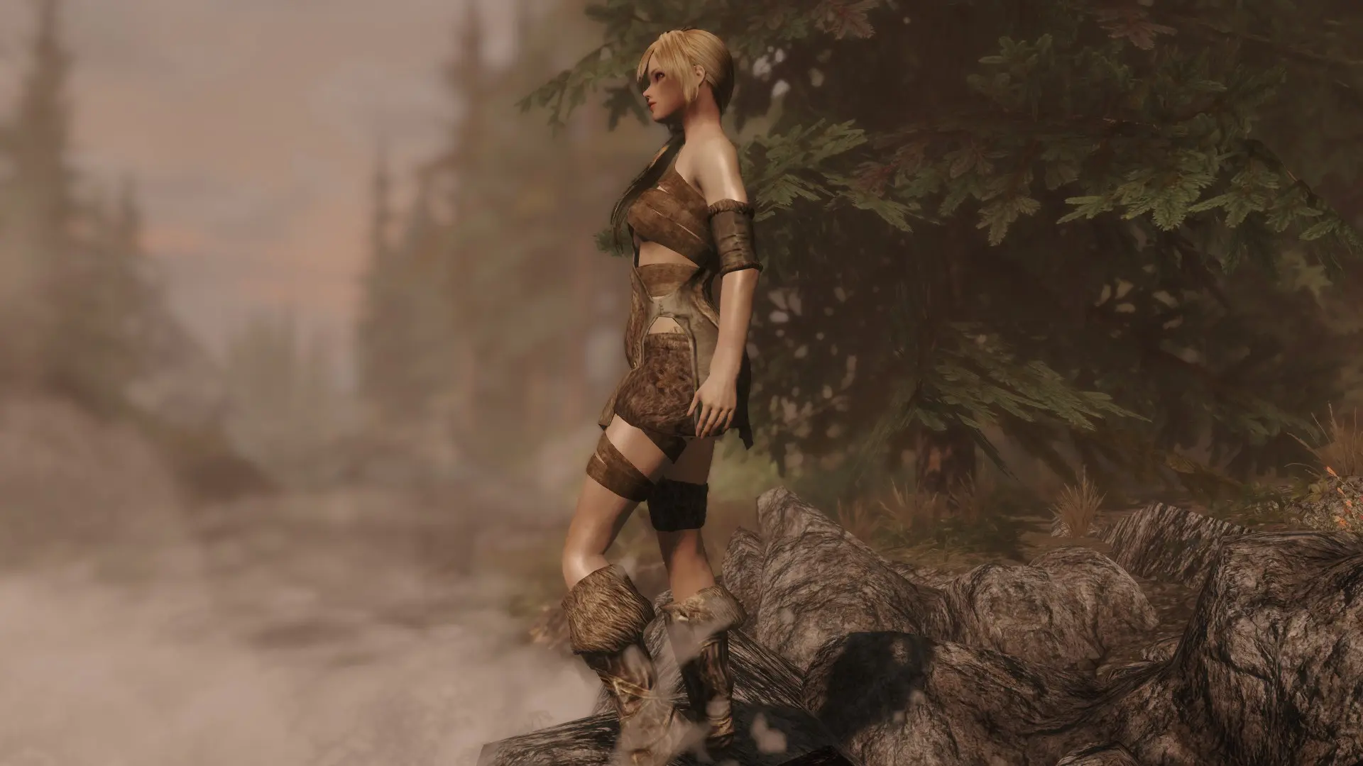 tribalhunter,hunter-gatherer tribal hunter armor se cbbe physic with bodyslide
