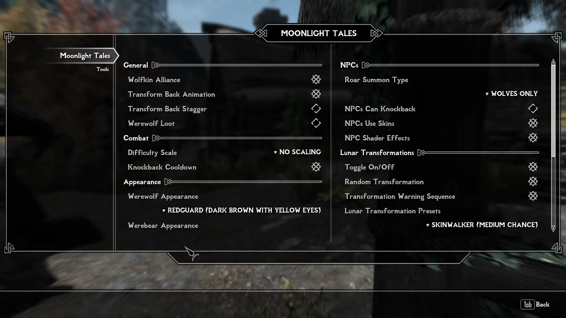 Mcm Menu Setup At Skyrim Special Edition Nexus Mods And Community