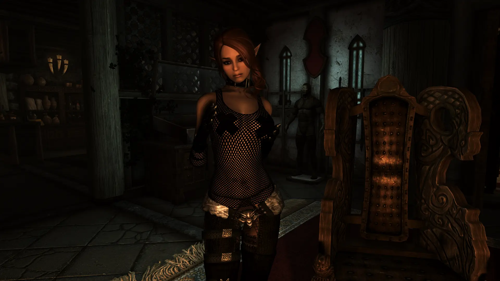 Sexy Vest Fishnet Re Textures At Skyrim Special Edition Nexus Mods