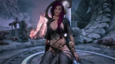 Violet ESP FE A High Poly Necromancer Follower At Skyrim Special