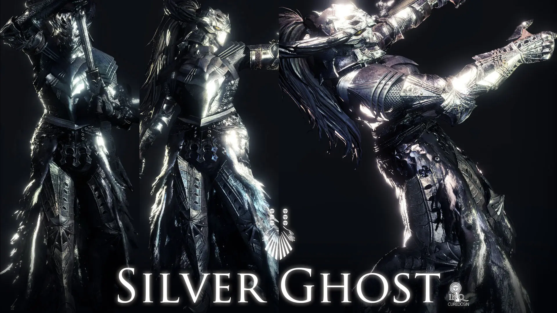 silverhunter,silvernitrate silver ghost armor at monster hunter: world
