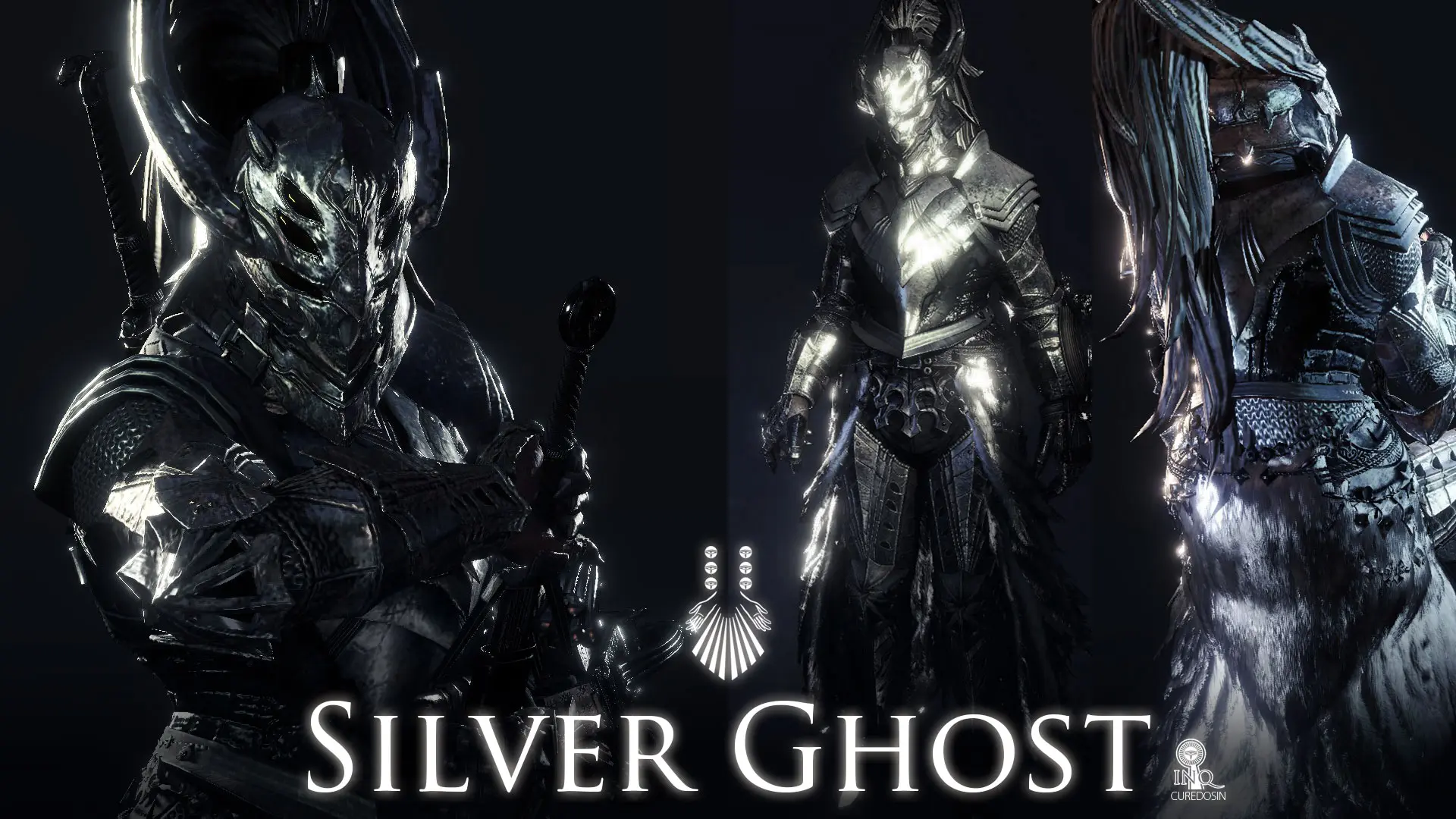 silverhunter,silvernitrate silver ghost armor at monster hunter: world