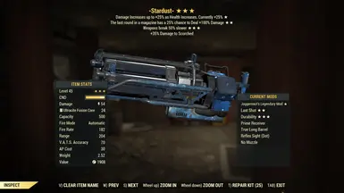 Starlight Retexture For Standard Ultracite Gatling Laser At Fallout 76