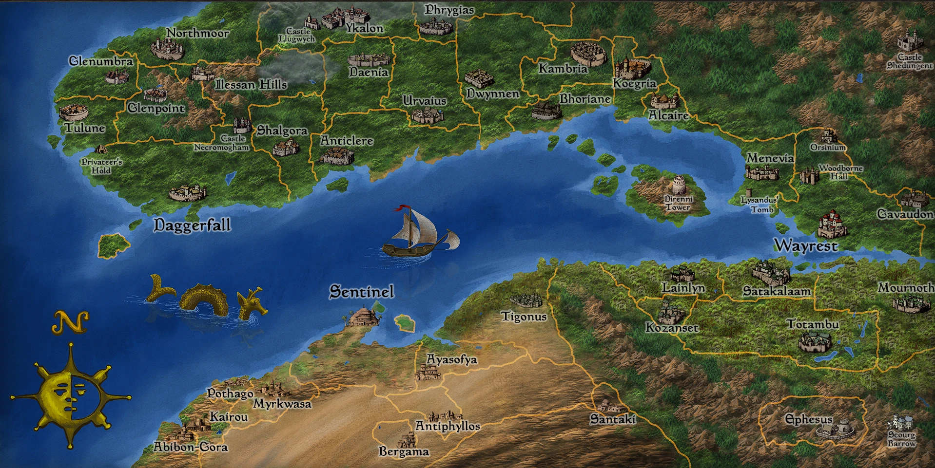 Capital Cities Travel Map At Daggerfall Unity Nexus Mods And Community