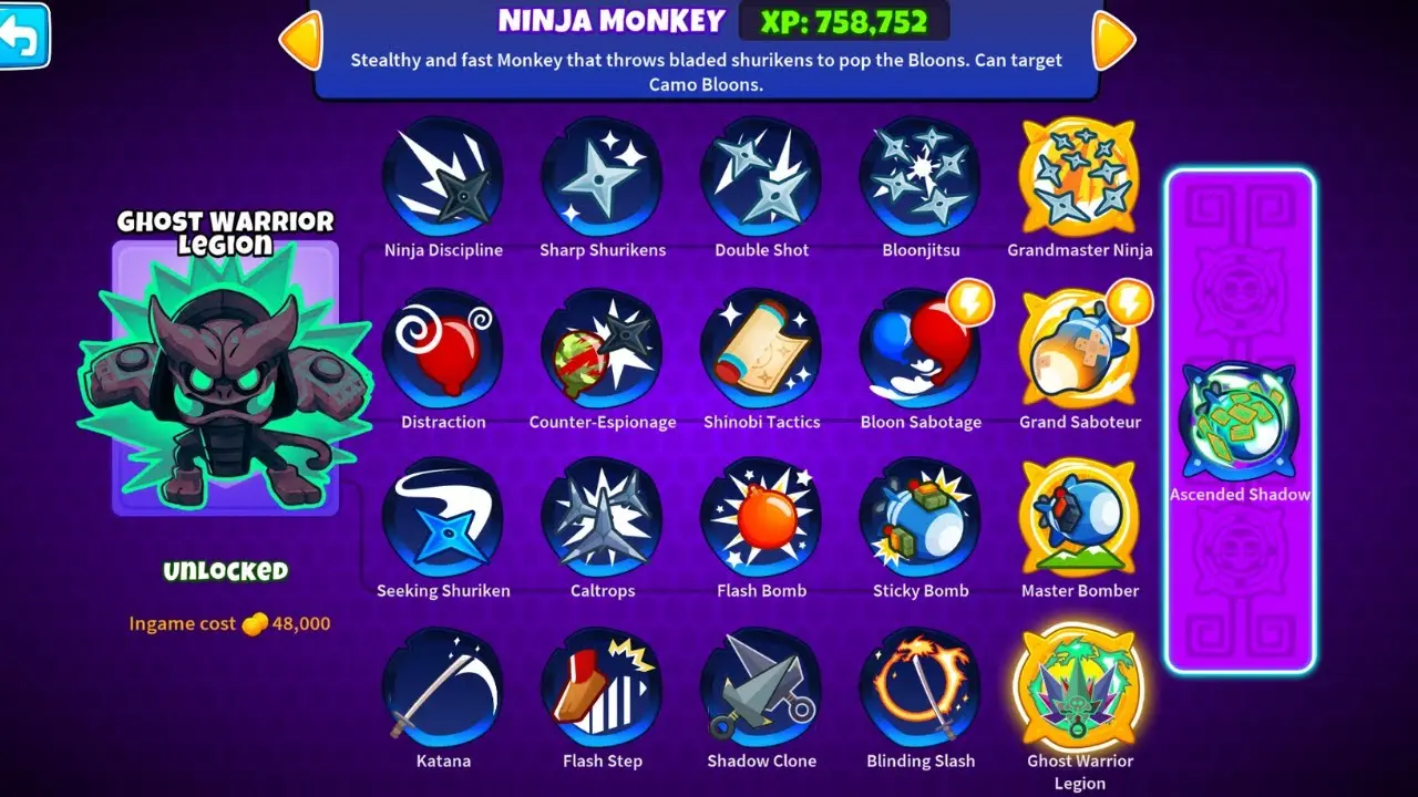 NINJA Monkey 4th Path Updated At Bloons TD6 Nexus Mods And Community