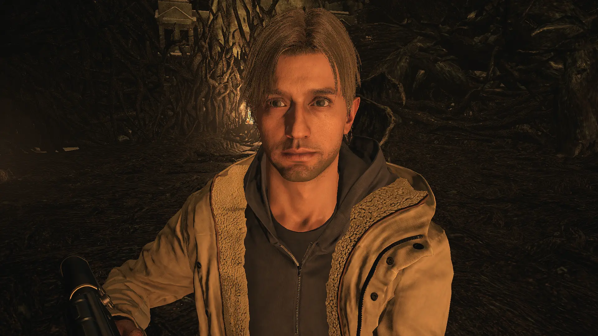 ethan winters"s concept art hair (include 3rd person addon)