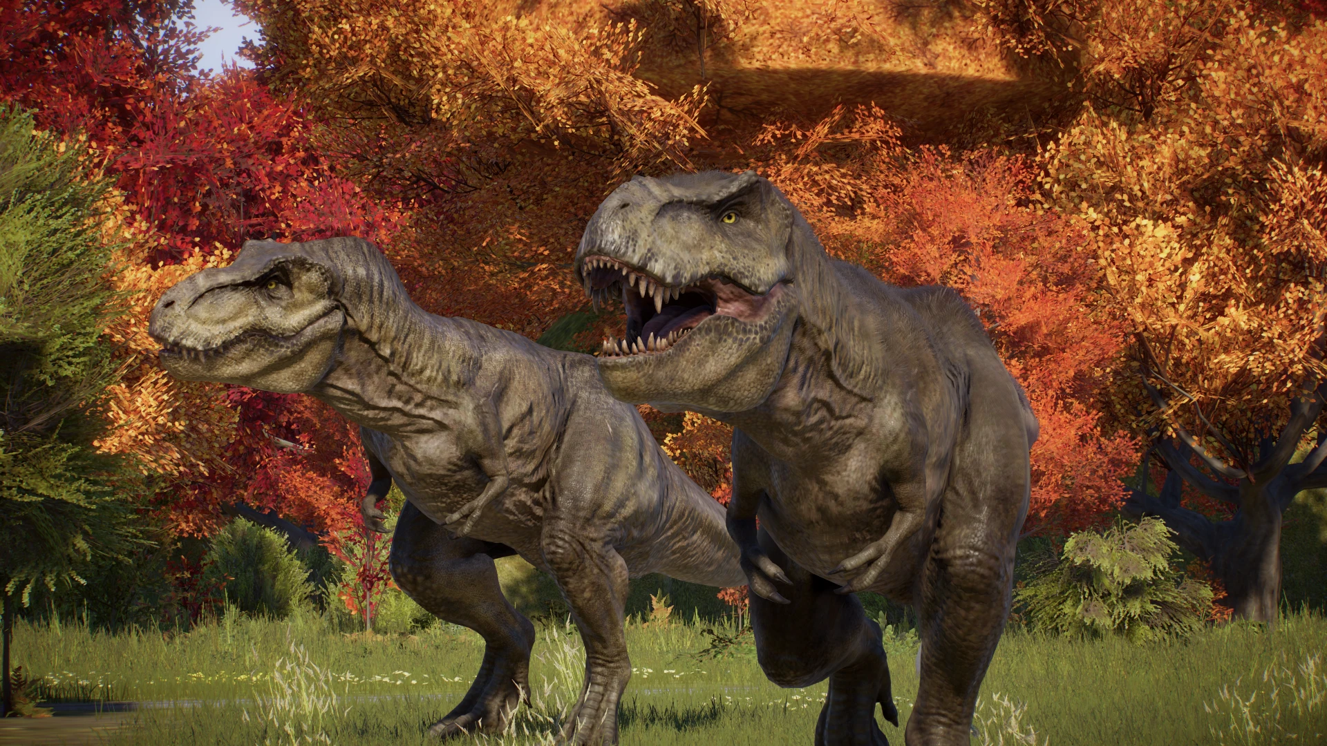 Mod Tyrannosaurus Rex And Feathered T Rex At Jurassic World