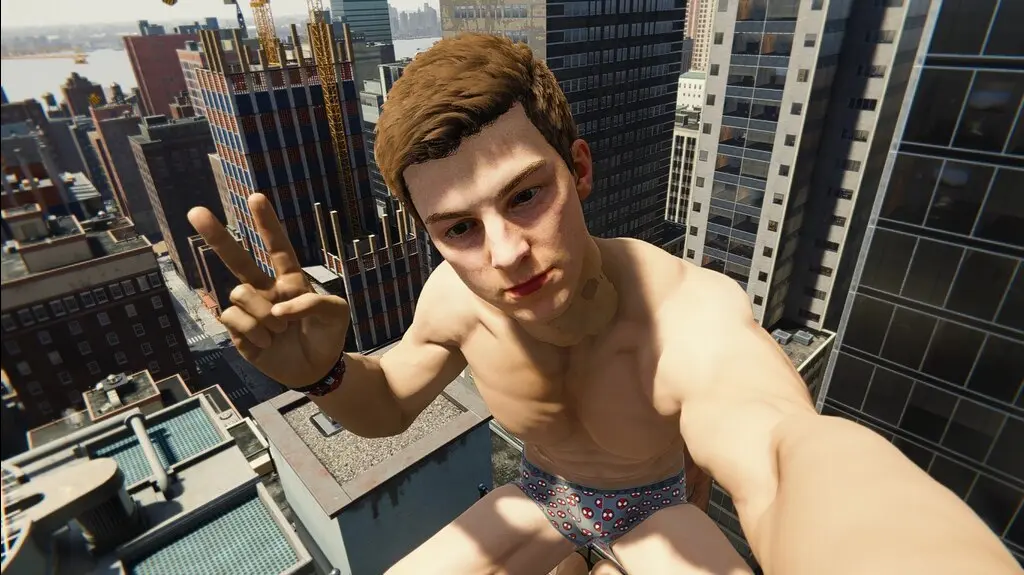 Peter Parker Semi Nude Suit At Marvels Spider Man Remastered Nexus