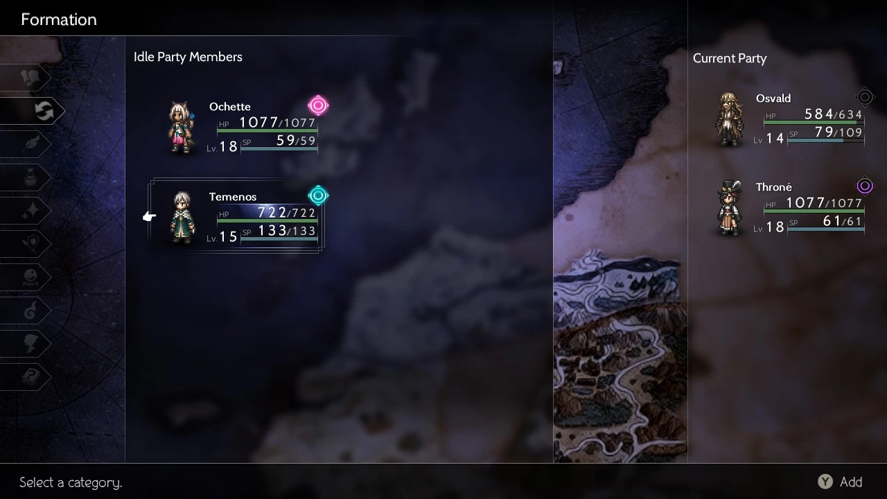 Early Removal Of Main Traveler Team Swap Menu PC NS At Octopath