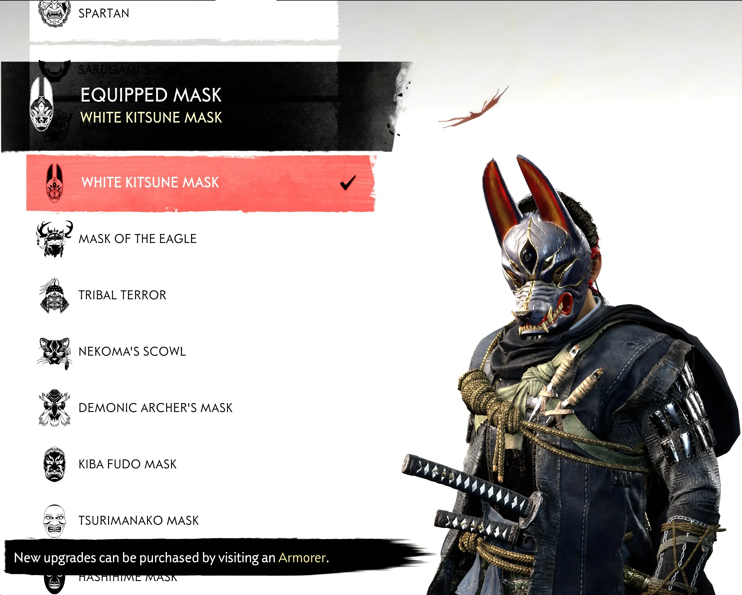 Legends Black Kitsune Mask In Story At Ghost Of Tsushima Director S Cut