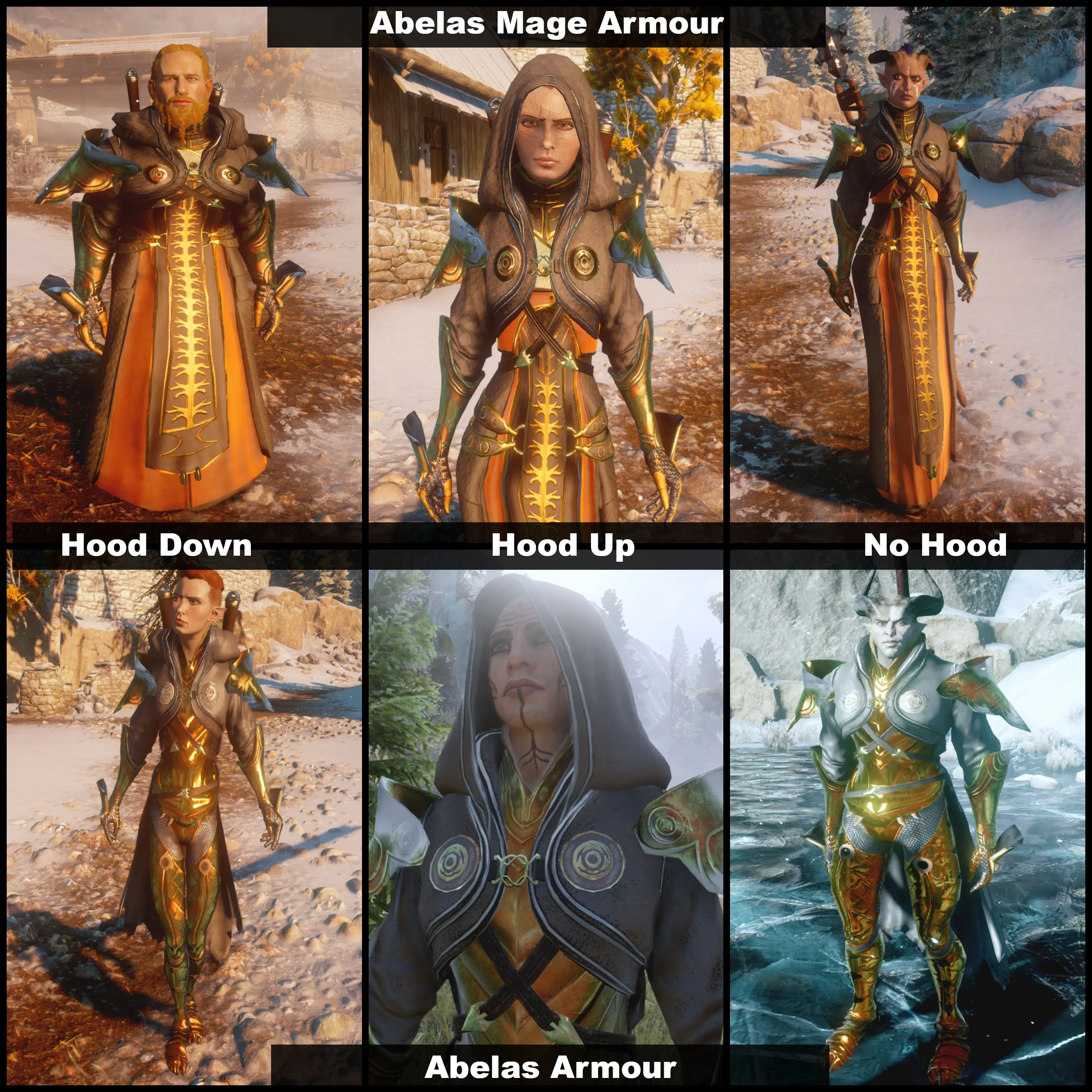 Frosty Elvhen Inspired Outfits For All The Inquisitors Elf Dwarf Qunari And Human At Dragon Age