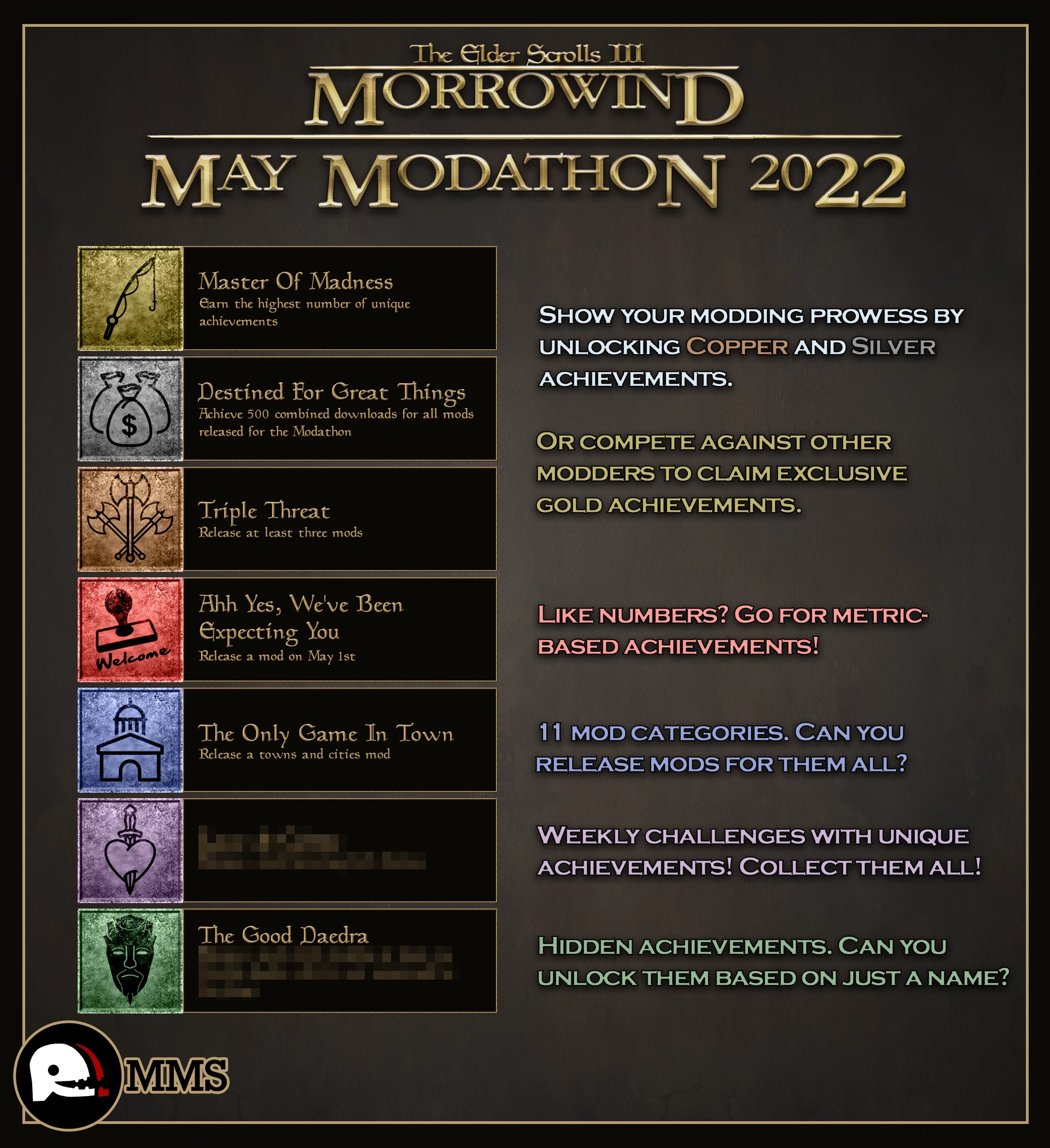 The 2022 Morrowind May Modathon Month Competition - Achievement Design The 2022 Morrowind May Modathon Month Competition - Achievement Design