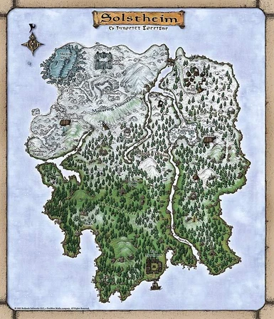 Bloodmoon Solstheim Map With Rhysk And Thirsk 2x
