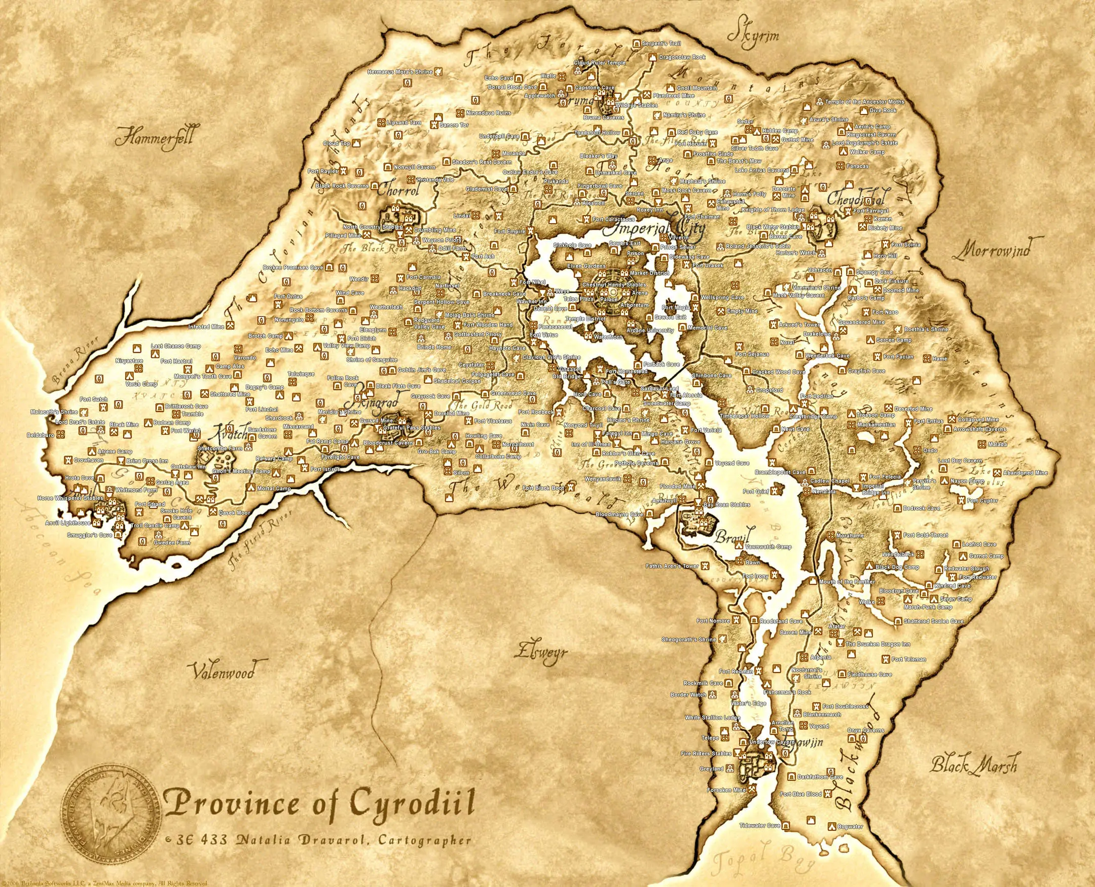 Cyrodiil Map All Locations Political Cyrodiil Map At Oblivion Nexus - Mods And Community