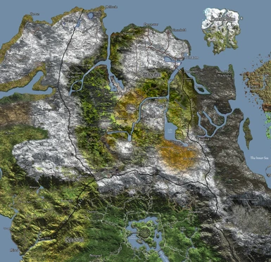 New map of Skyrim for TWMP Skyrim Alive Release 2