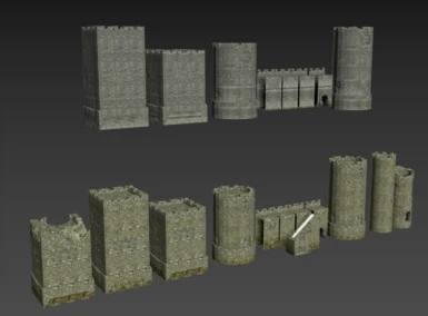 Ruined Castle Fort Exterior Set