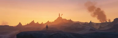 Sunset in the wastelands