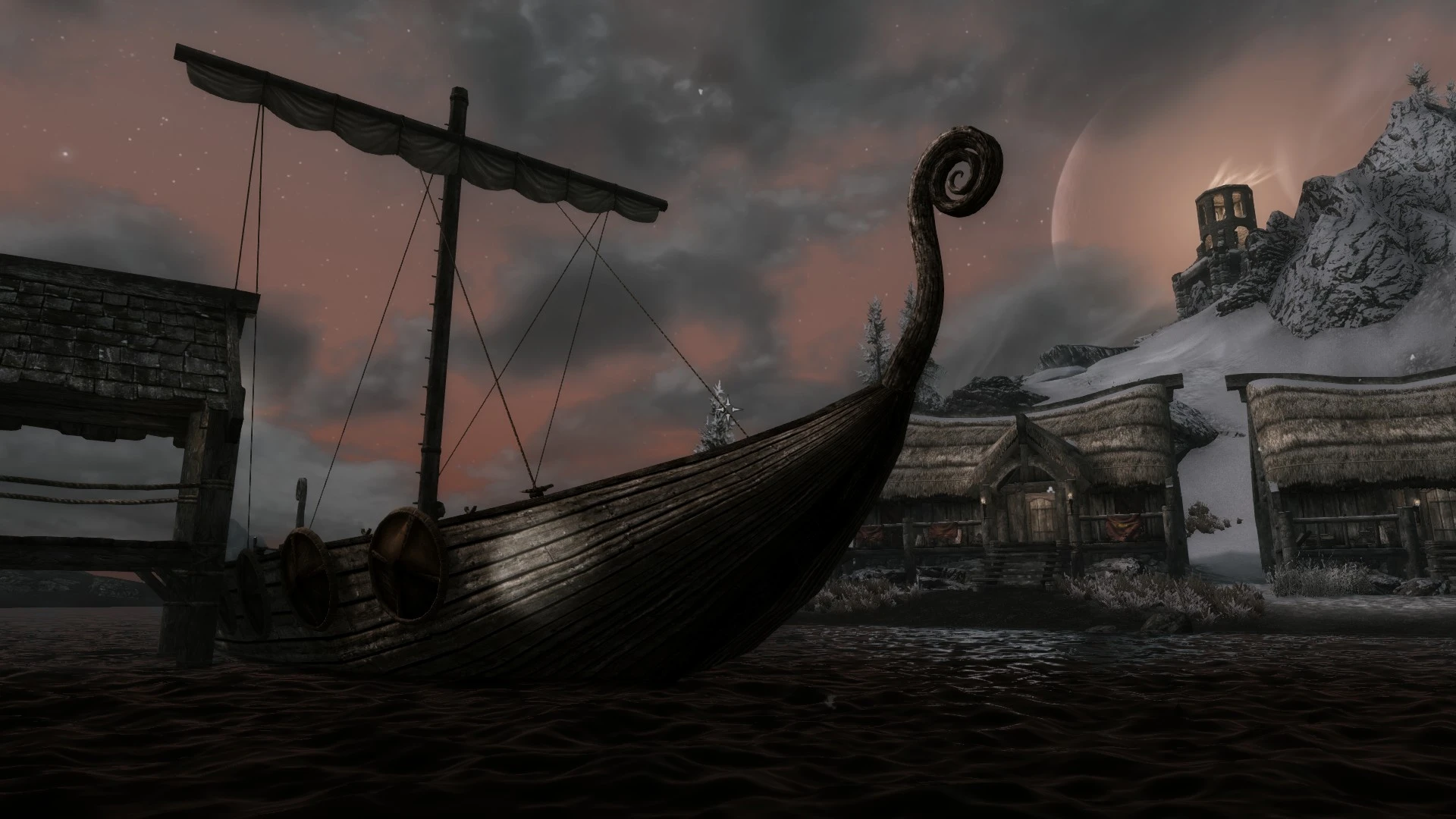 Scenic northern harbour at Skyrim Nexus - Mods and Community