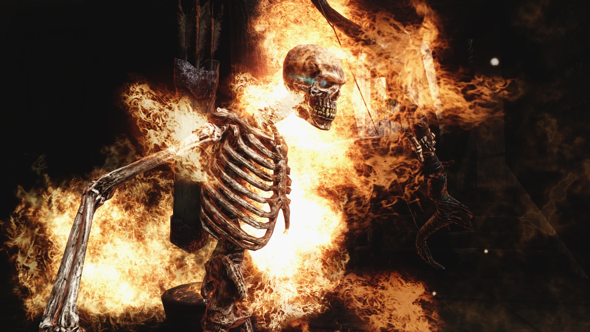 flaming skeleton pop