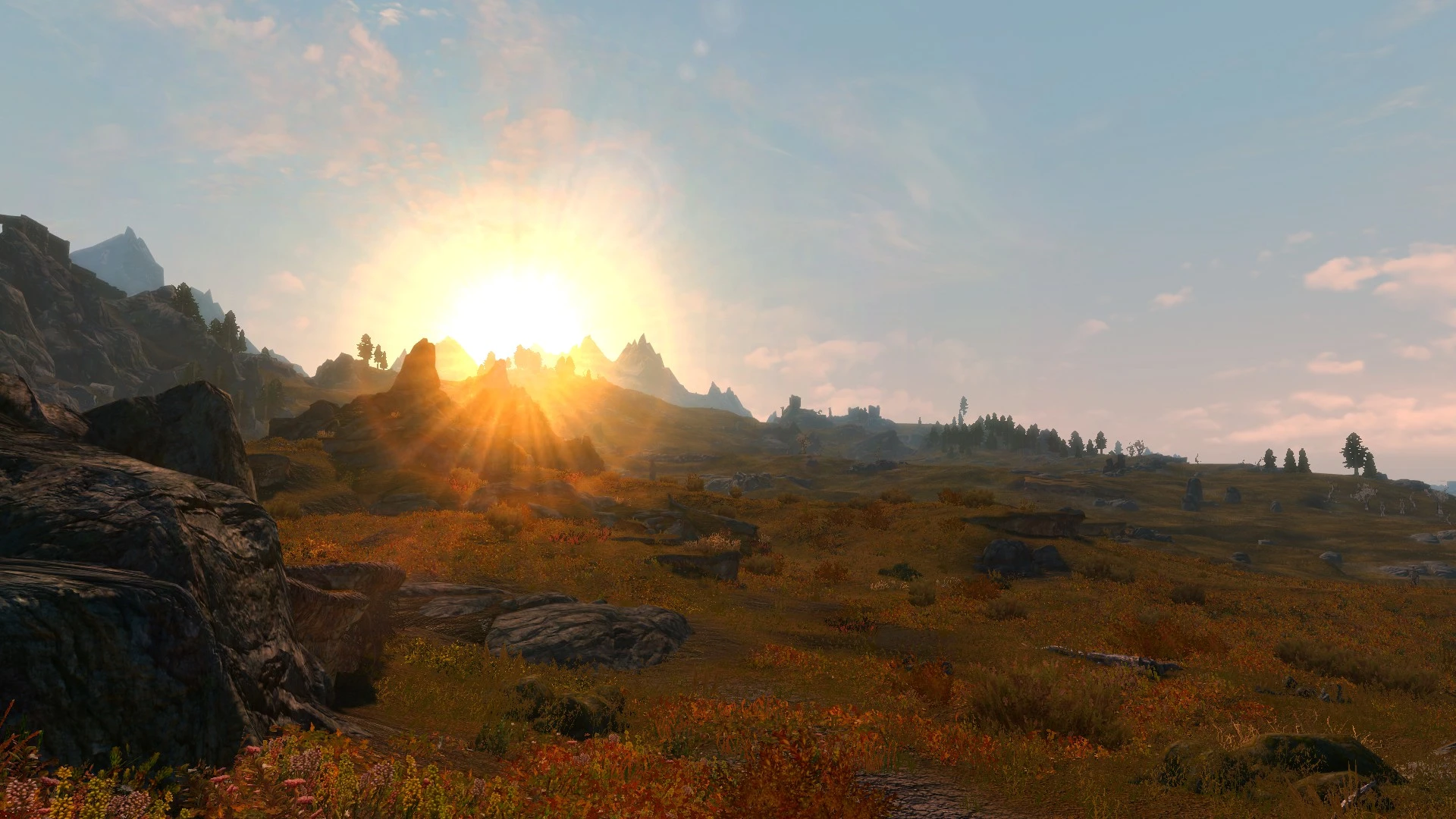 sunrise over the Whiterun plains at Skyrim Nexus - Mods and Community