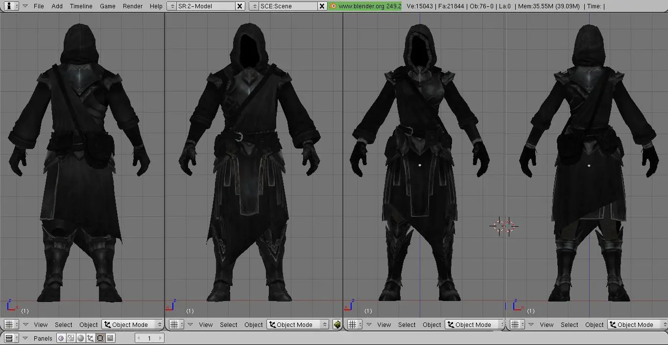 Ebony Mage Armor Gender Comparison-WIP 3 at Skyrim Nexus - Mods and ...