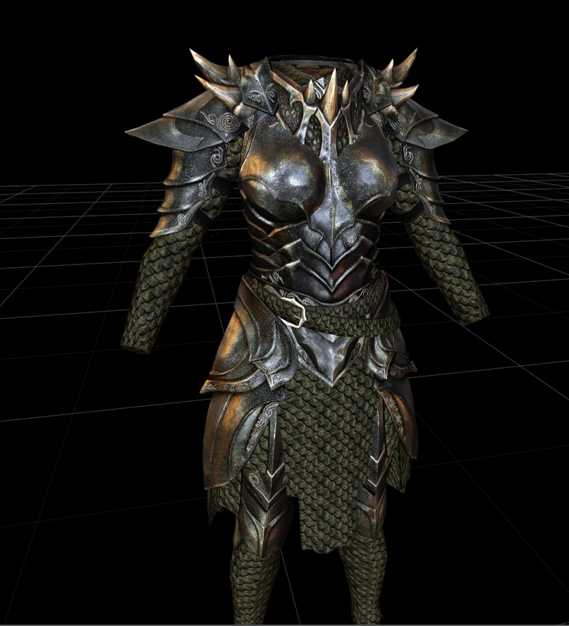 skyrim dragon knight armor