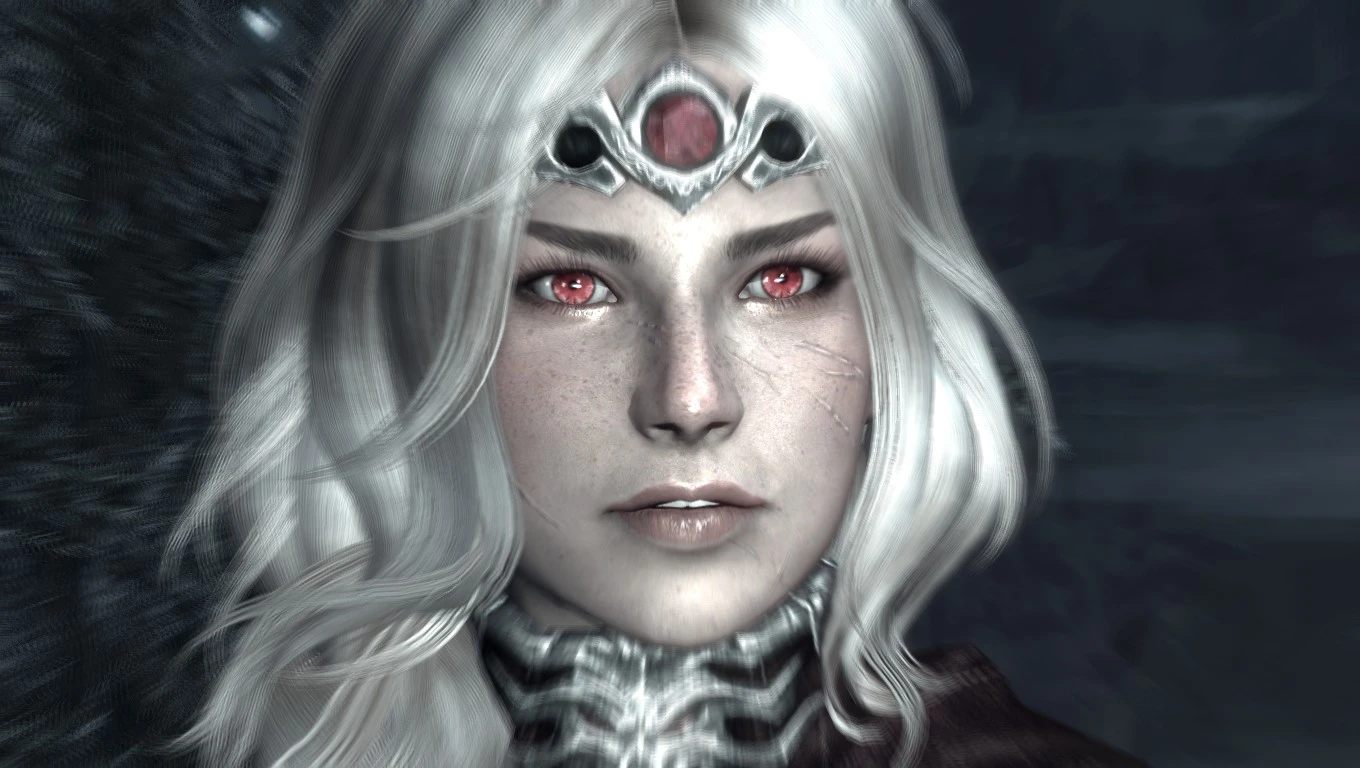 Irina the vampire. Skyrim Vampire with White hair.