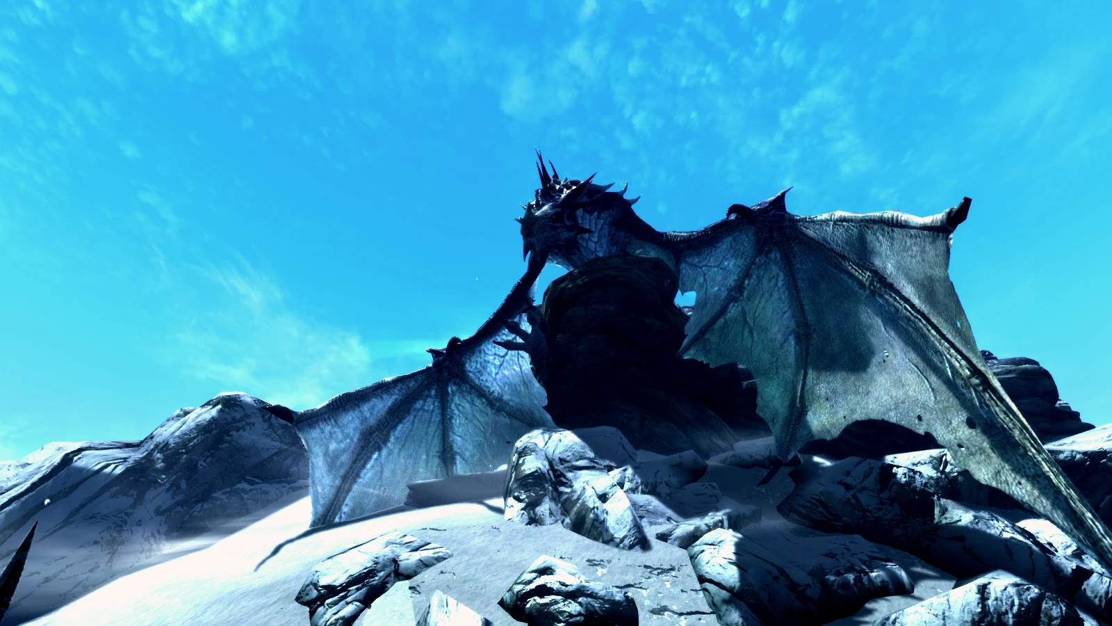 Frost Dragon In The Throat Of The World At Skyrim Nexus - Mods And 