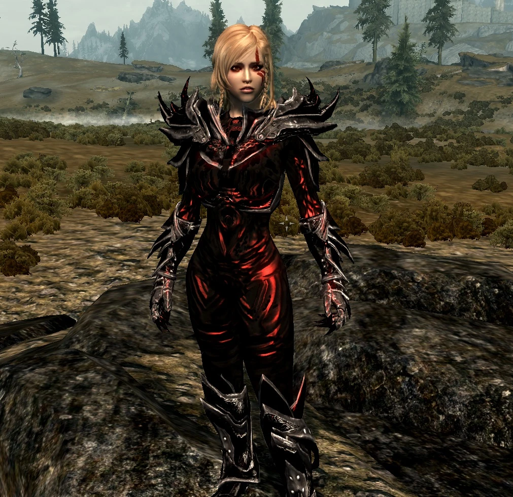 Re-texture of Daedric Female Armor Re-Imagined by Perraine.