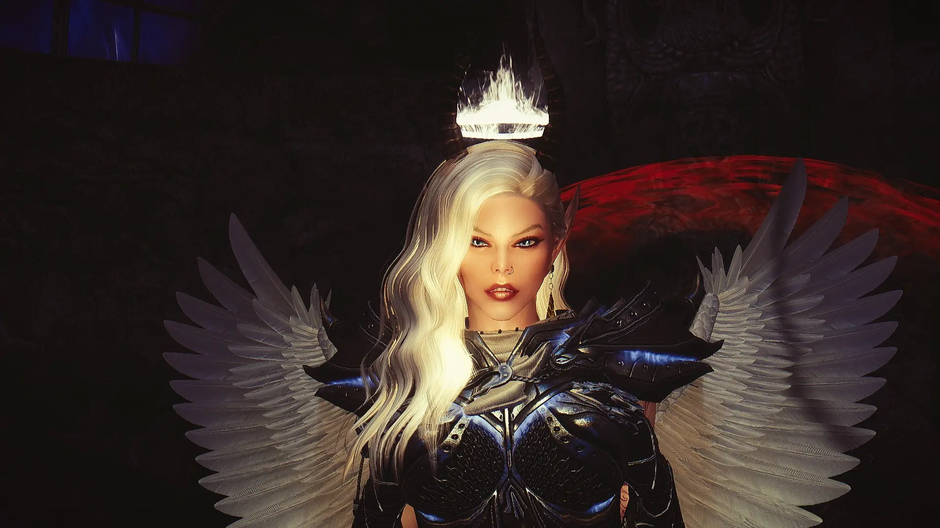 Angel mods. Скайрим броня ангела. Королева Лунари. Angel Mod. Skyrim Angel Armor.