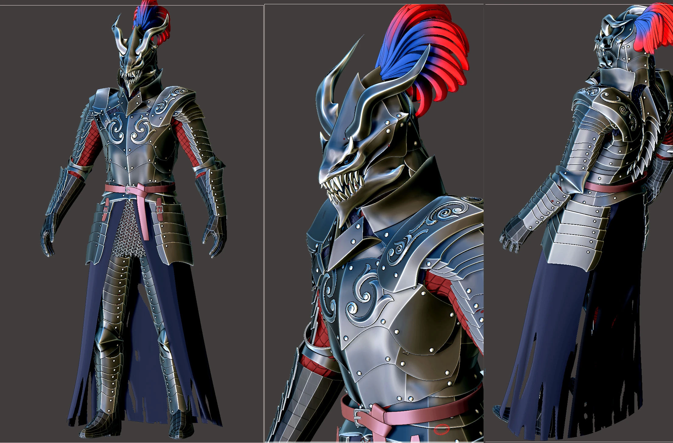 Silver Dragon Armor Remastered for SSE.