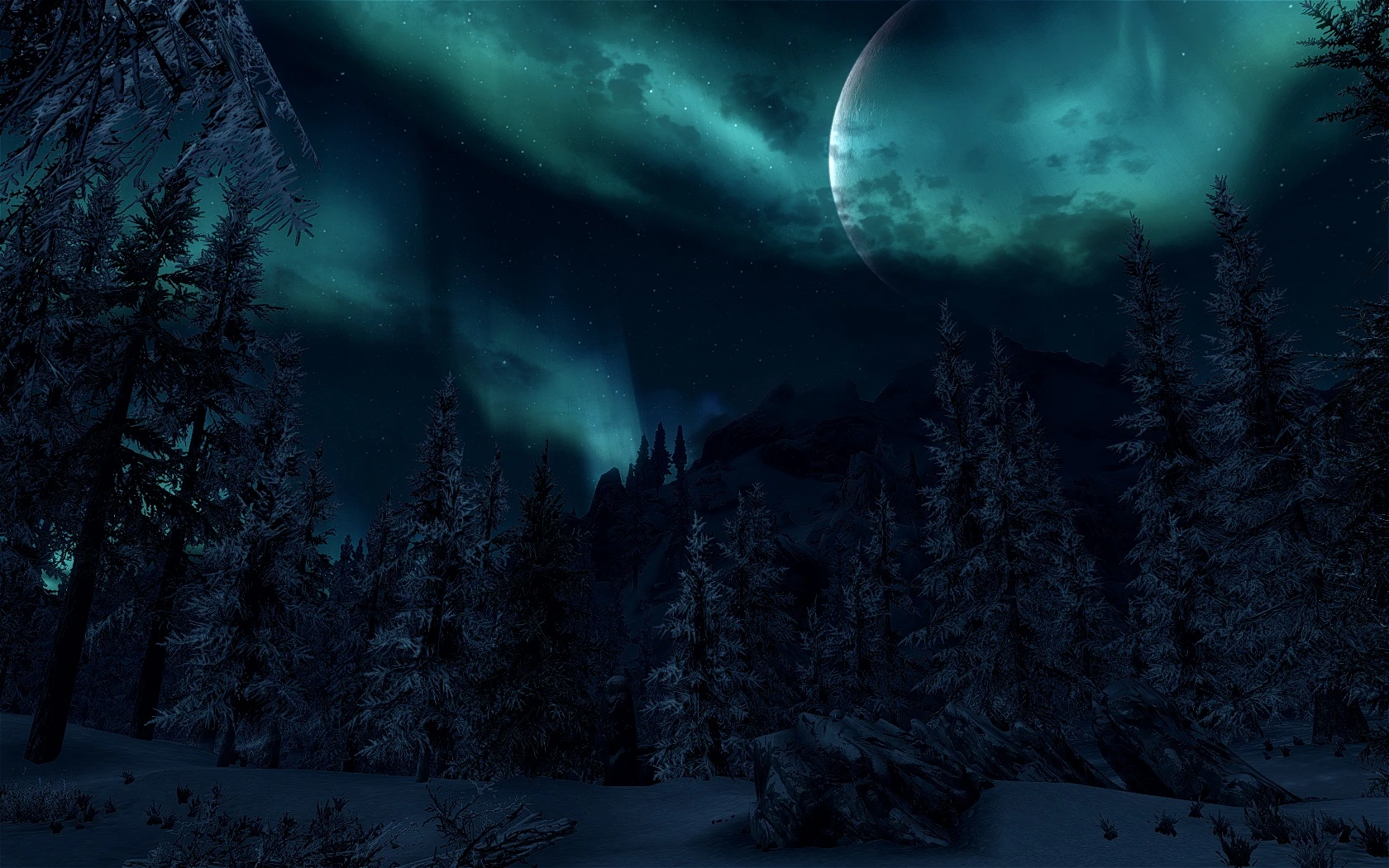 Northen Skyrim Night Scene at Skyrim Nexus - Mods and Community