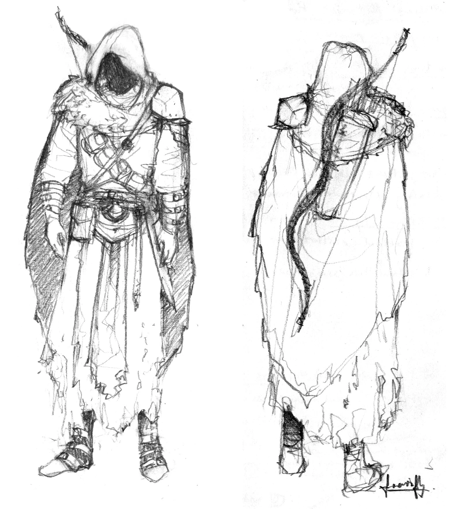Female armor sketch by SomeDudeWithAPen on DeviantArt
