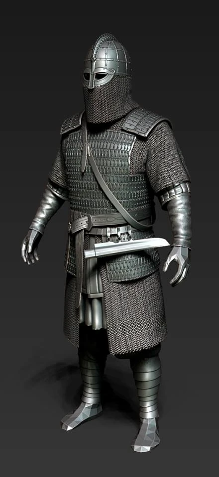 Medieval Viking Chainmail Valas Guards Armour Helmet Saxon Costume 