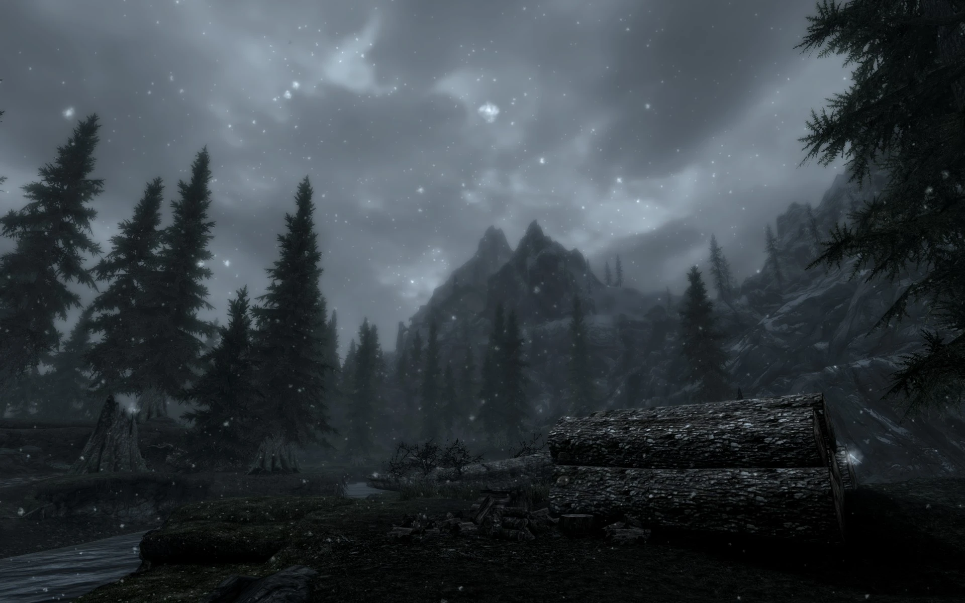 Snowy day in Riverwood at Skyrim Nexus - Mods and Community