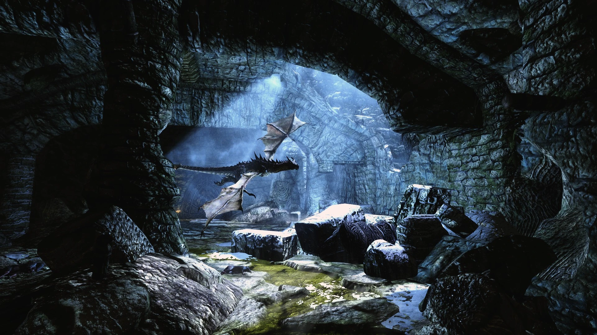 Cave wyrn. Skyrim подземелья. Пещера Толвальда скайрим. Пещера варлаис скайрим. Скайрим гробницы драугров.