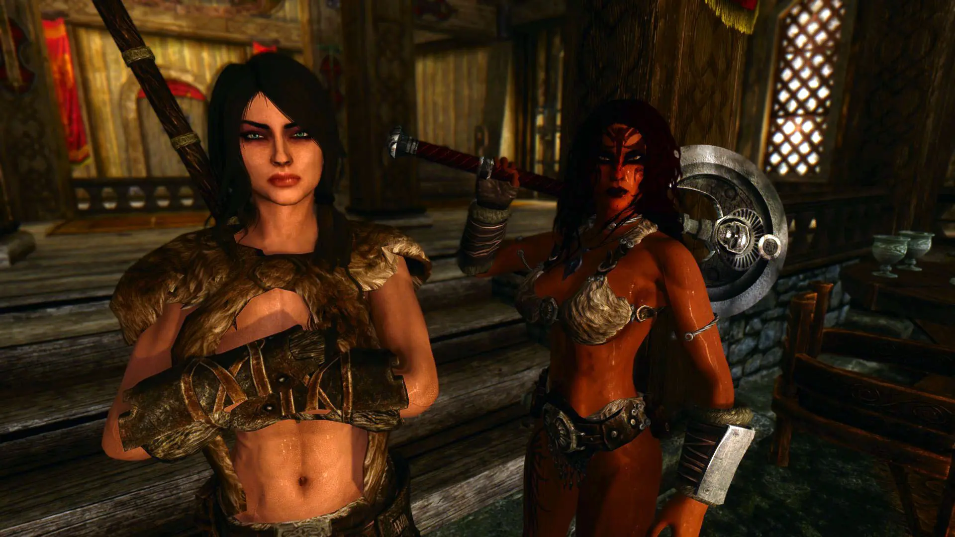 Caliente cbbe skyrim se. Skyrim muscle girl Mod. Skyrim CBBE. Bijin Skin CBBE Skyrim se. Скайрим мод мифический костюм жрицы рассвета Козакова UNP CBBE - SSE.