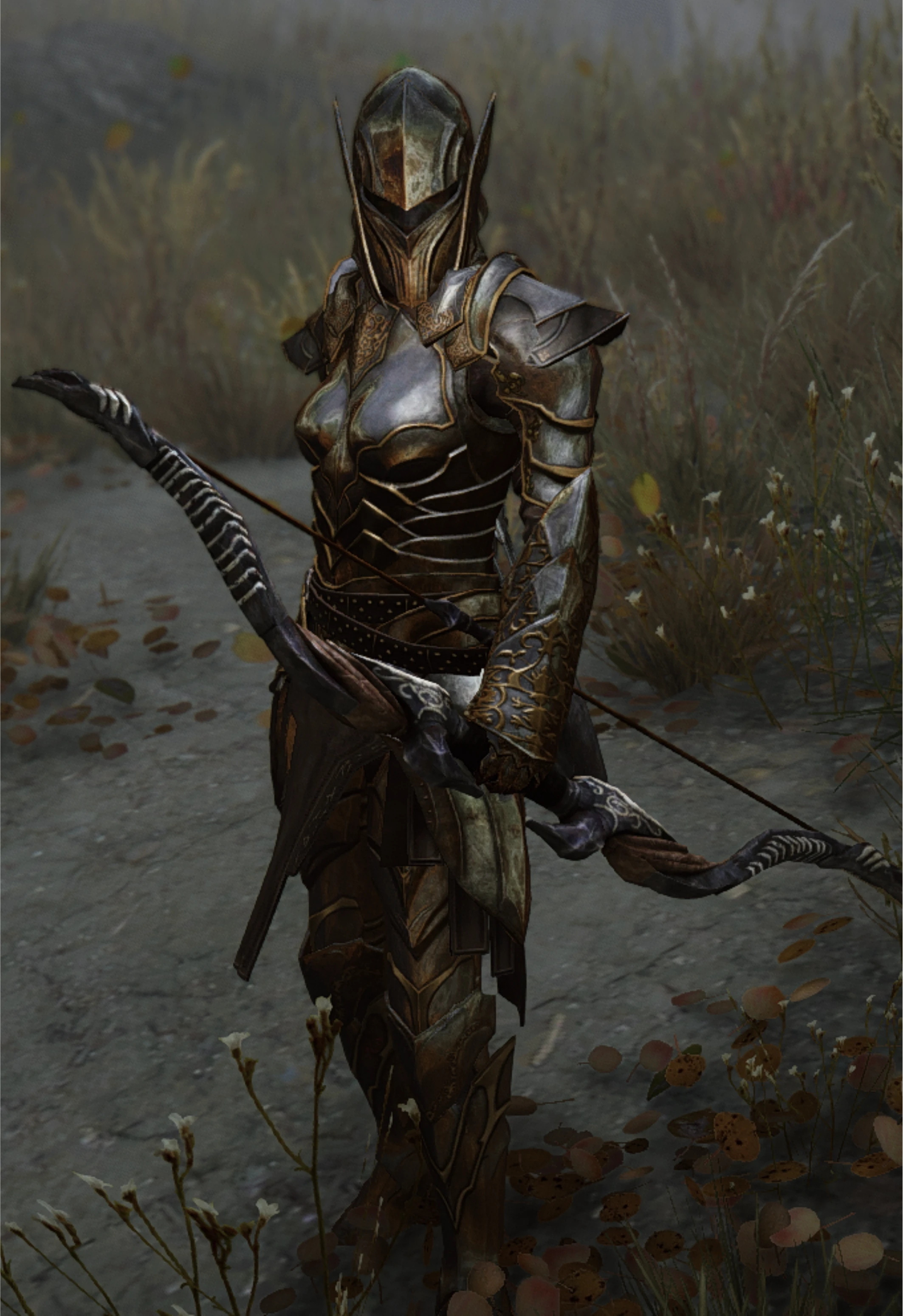 gold ebony armor.