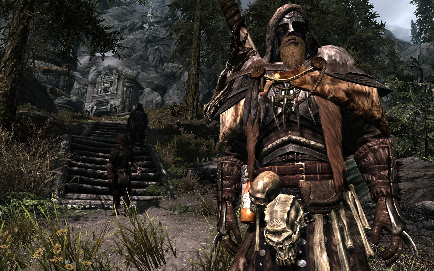 dragonbone barbarian armor male edition at skyrim nexus mods and.
