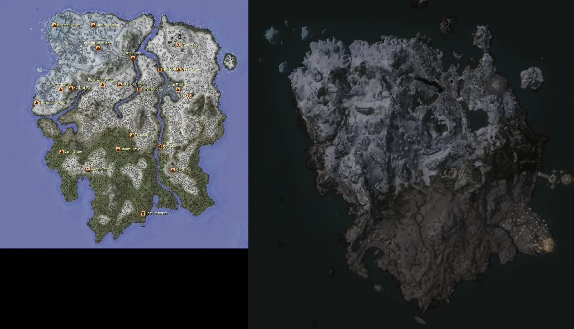 maps compared at Skyrim Nexus - Mods and Community