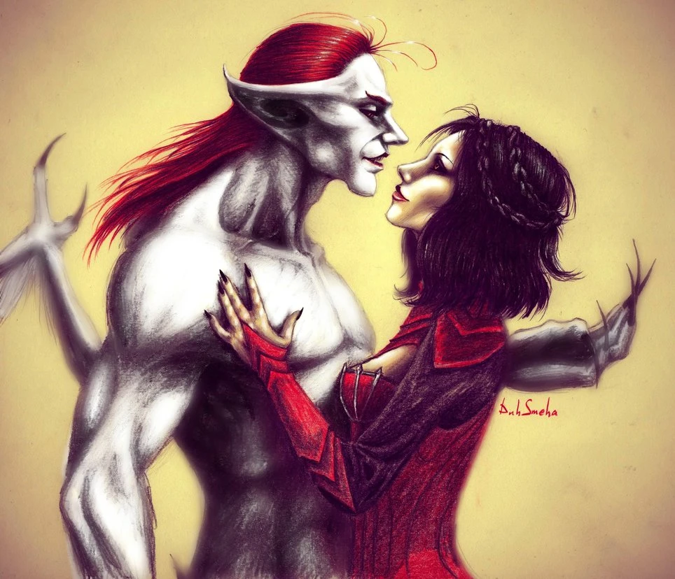 Vampire lord and Serana.